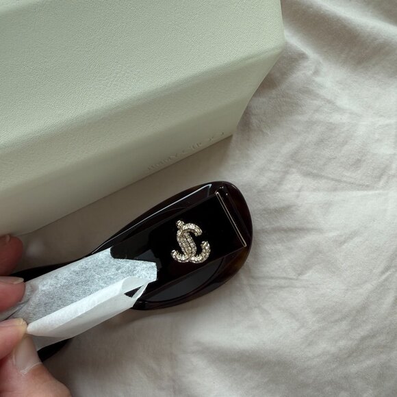 JIMMY CHOO Tortoise Brown JC5038BU Sunglasses NWT - Picture 10 of 12